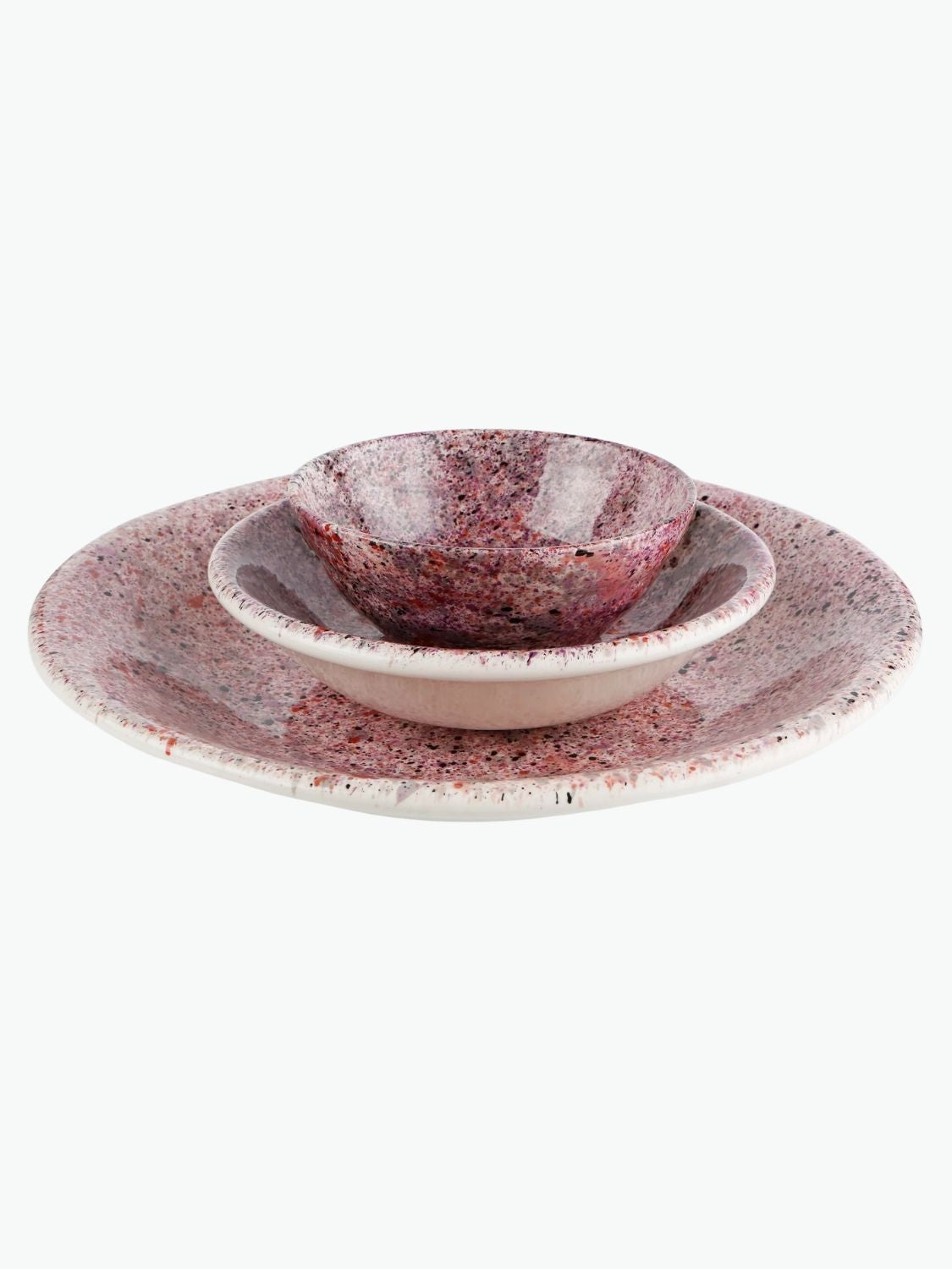 Rhea Kalo Splatter Bowl Black Rose