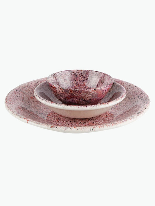 Rhea Kalo Splatter Bowl Black Rose