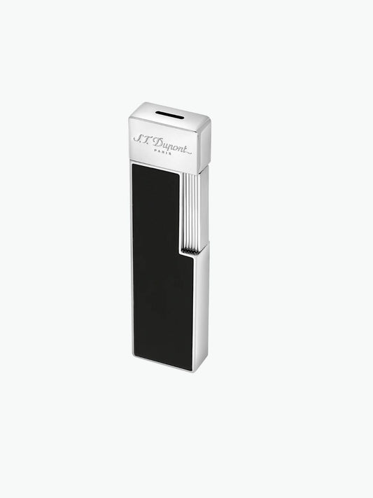 S.T. Dupont Twiggy Lighter Black Lacquer and Chrome