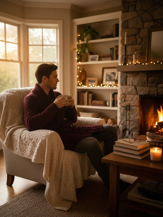 The Project Garments Shawl Collar Wool Blend Belted Cardigan Burgundy