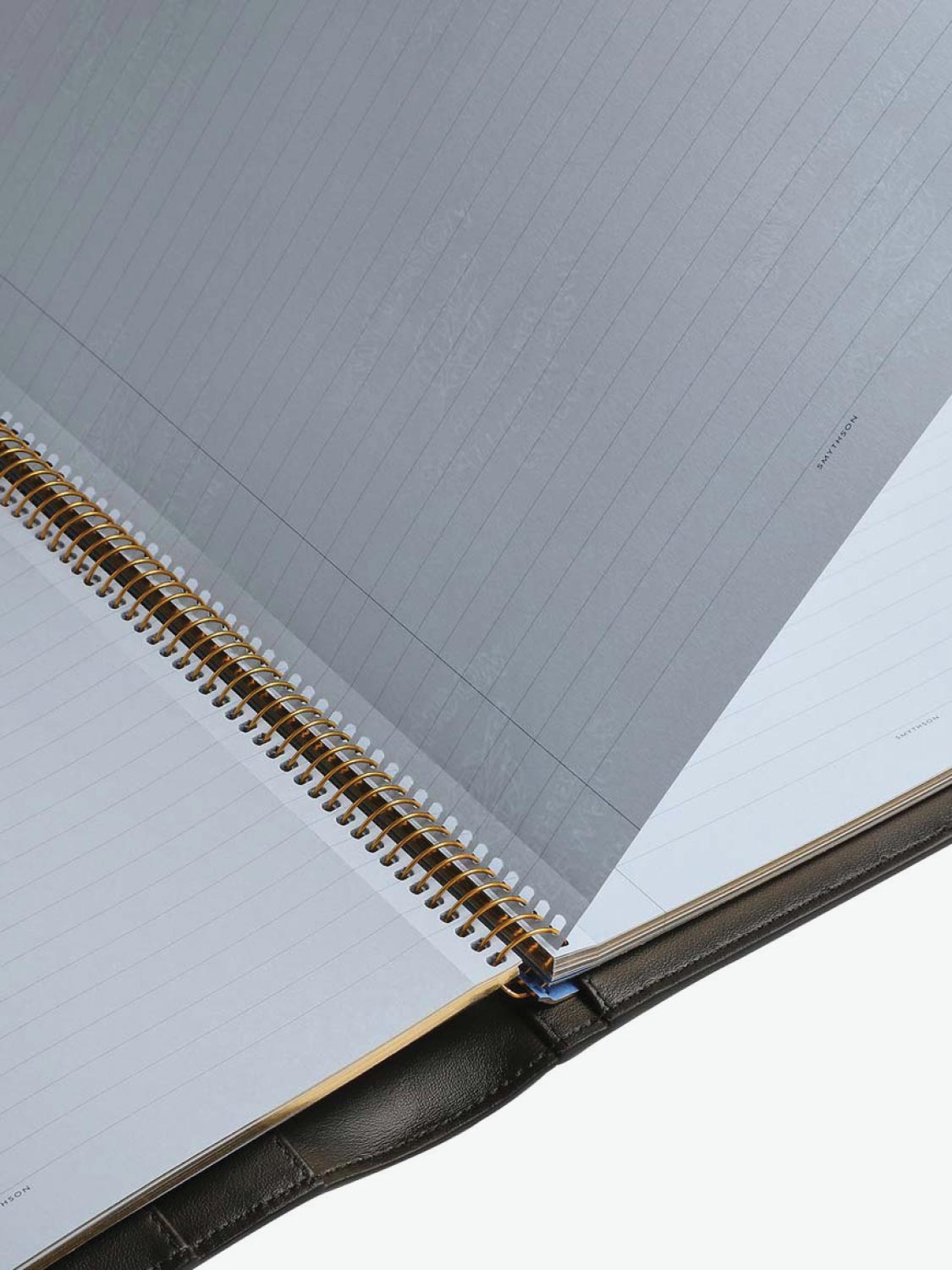 Smythson Panama Cross-Grain Leather A4 Writing Folder Navy | C