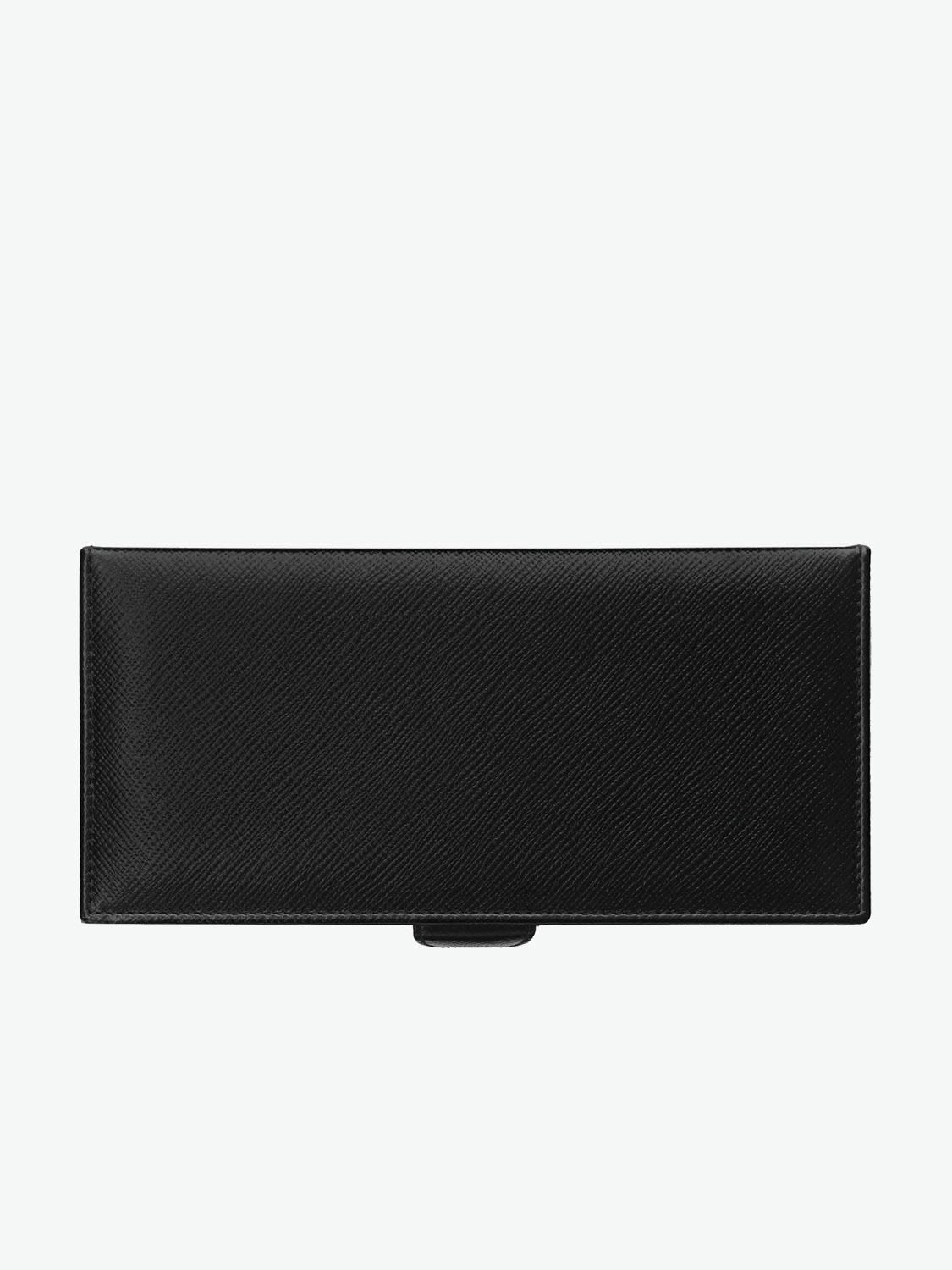 Panama Cross-Grain Cufflink Box Black