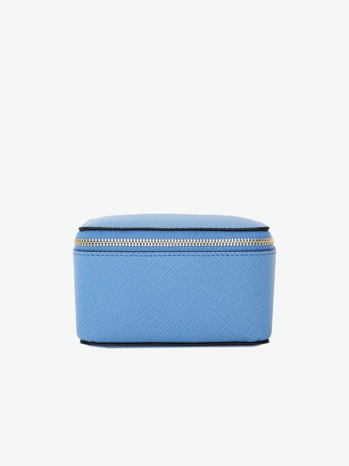 Smythson Large Square Trinket Case in Panama Nile Blue
