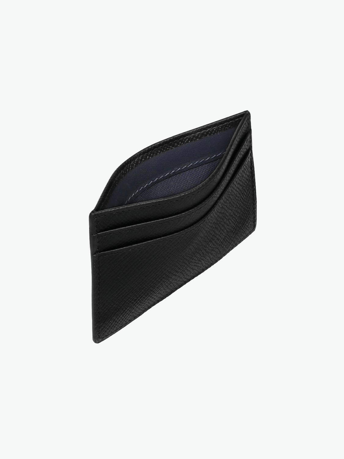 Smythson Leather Card Holder Black