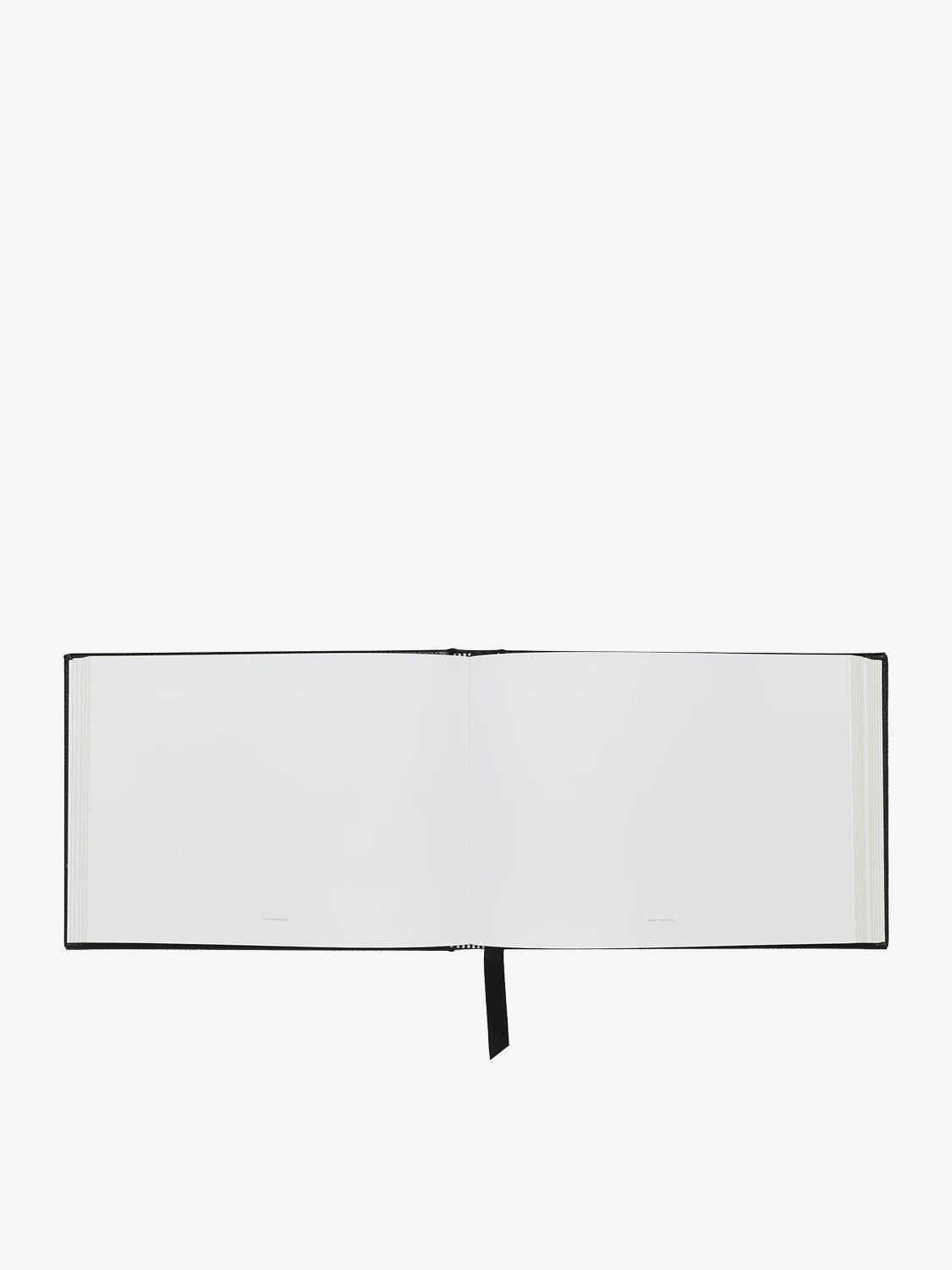 Small Visitor Book in Panama Gross Grain Leather Black