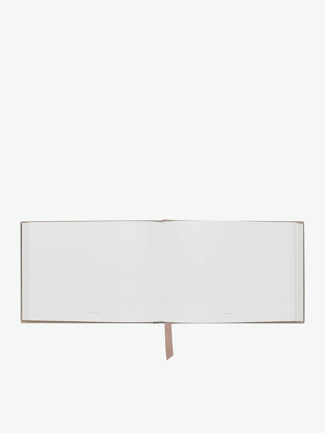 Smythson Small Visitor Book in Panama Sandstone Beige