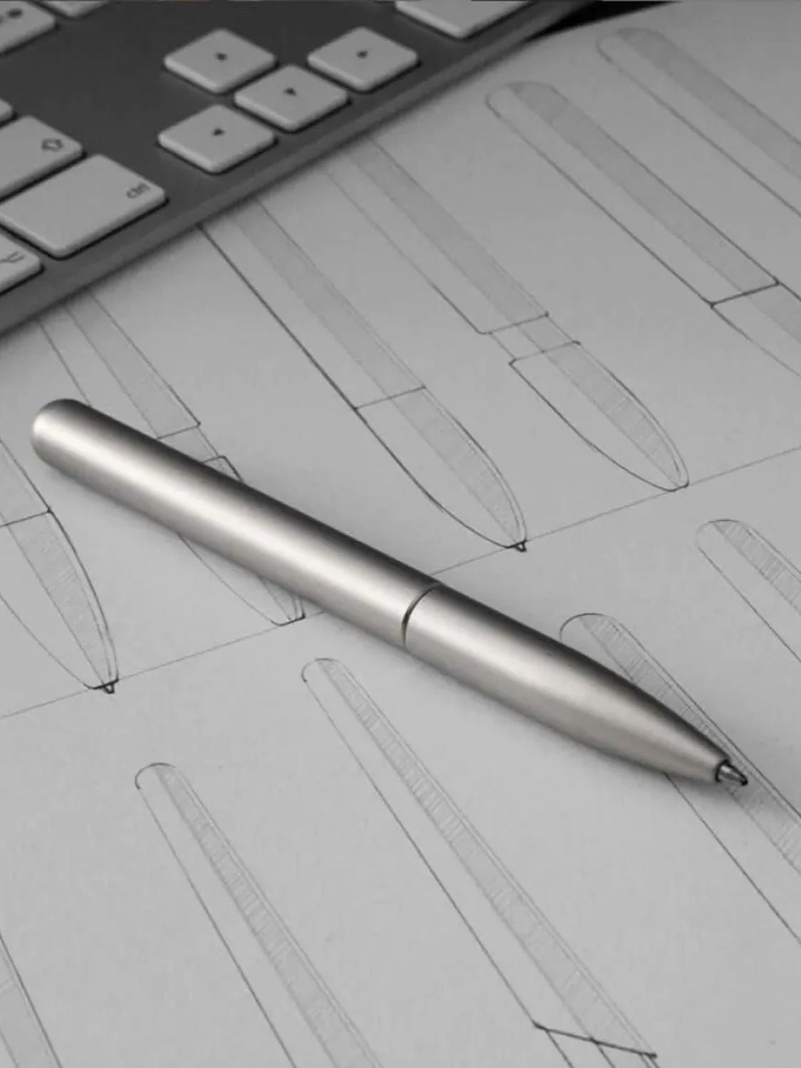 Stilform Ballpoint Pen Aluminium Comet Grey