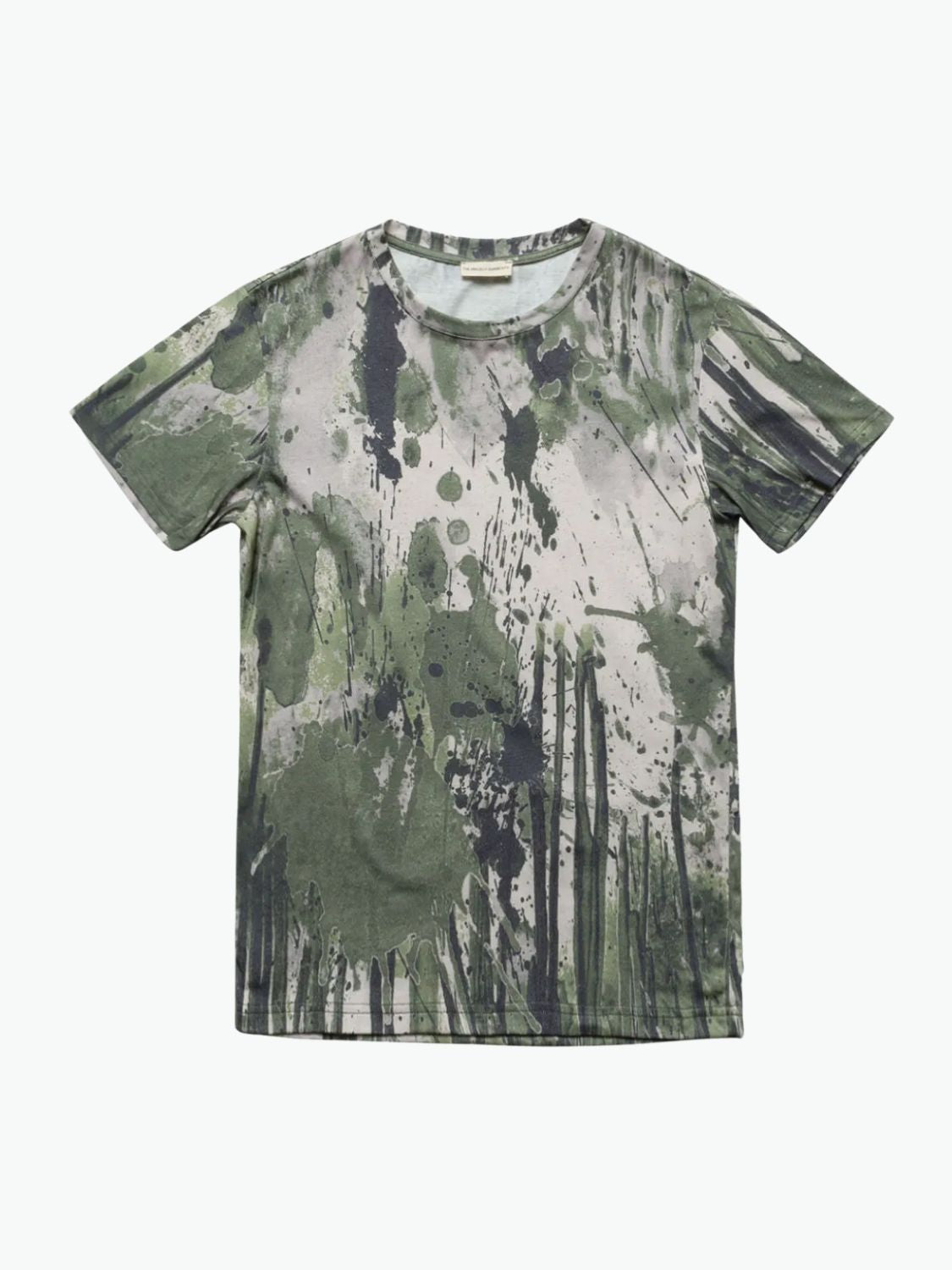 The Project Garments Crew Neck Cotton Digital Print T-shirt Khaki