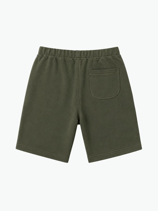 Loopback Cotton Jersey Relaxed Shorts Khaki