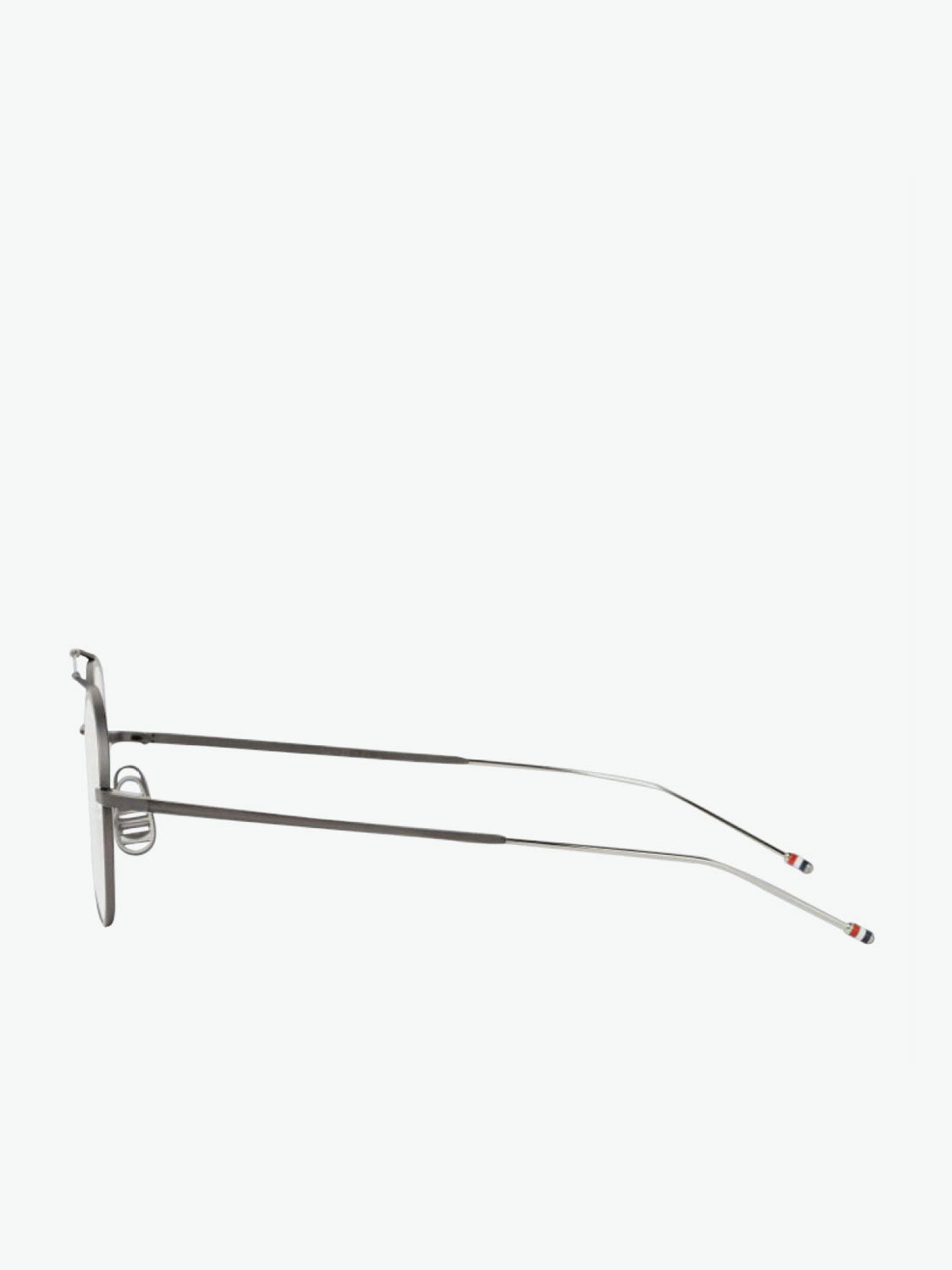 Thom Browne Black Iron And Silver Oval Optical Glasses | C