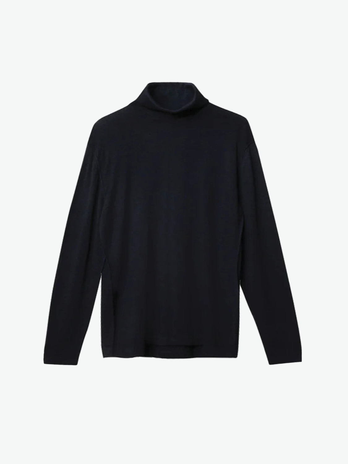 Wool Rollneck Sweater Navy Blue | A