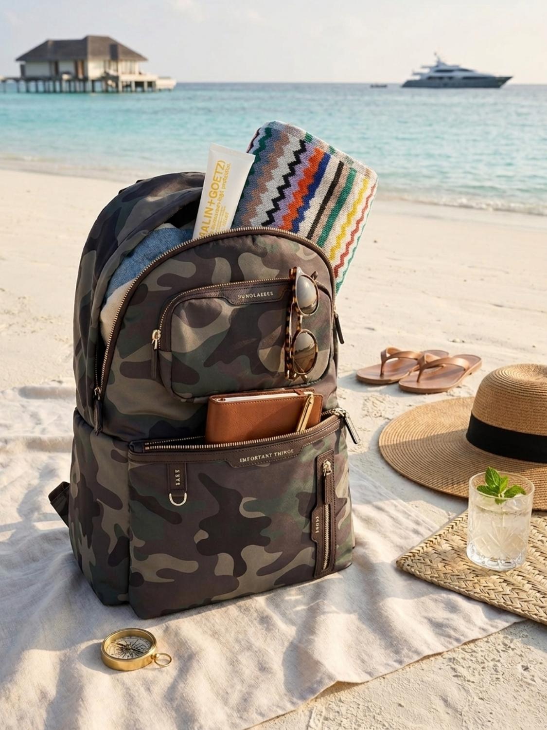 Σακίδιο Πλάτης Anya Hindmarch Camouflage Multi Pocket Backpack