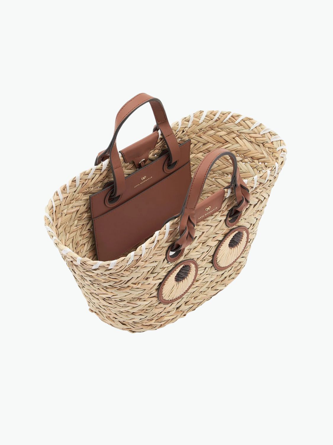 Anya Hindmarch Small Paper Eyes Basket Bag