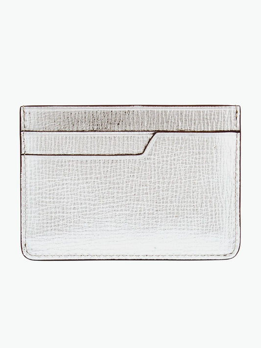 Anya Hindmarch Eyes Card Case Silver Metallic