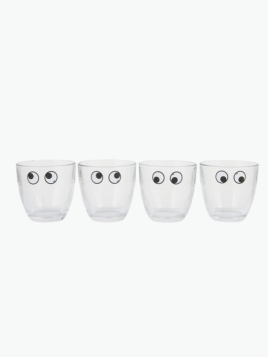 Anya Hindmarch Eyes Set of Four Duralex Glass Tumblers
