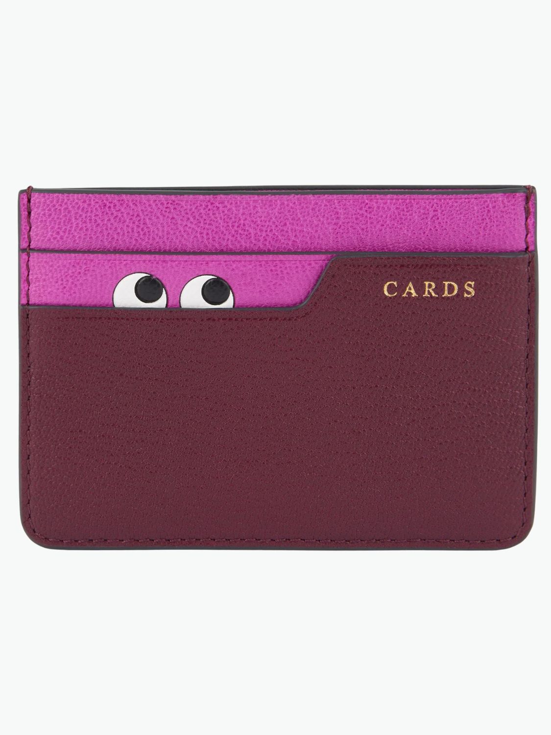 Anya Hindmarch Peeping Eyes Card Case Orchid Purple
