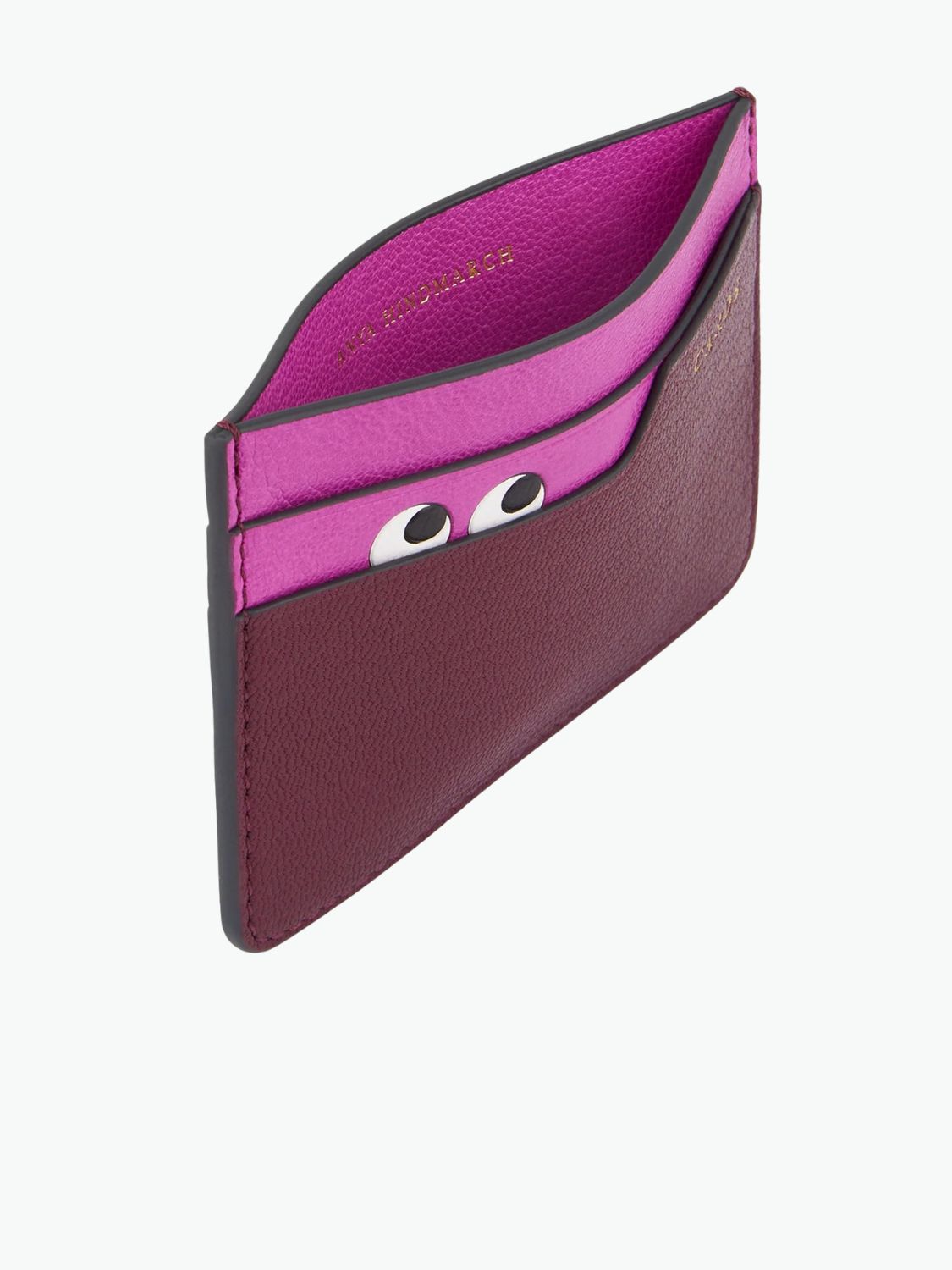 Anya Hindmarch Peeping Eyes Card Case Orchid Purple