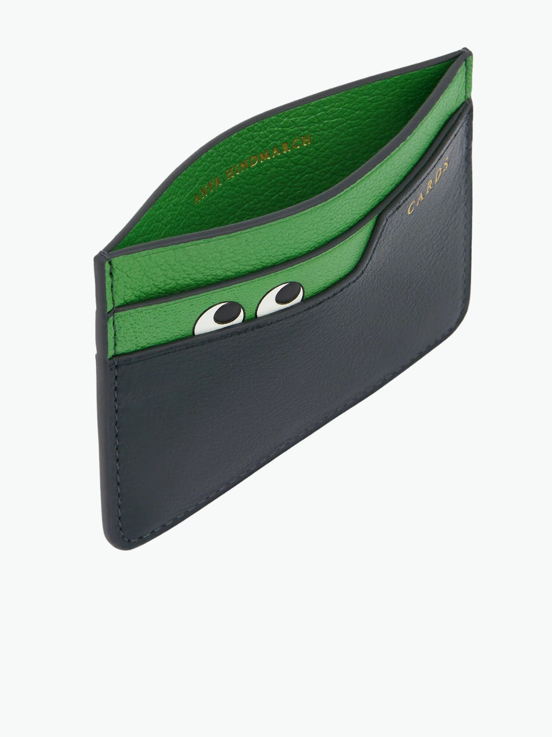 Anya Hindmarch Peeping Eyes Card Case Ink Green