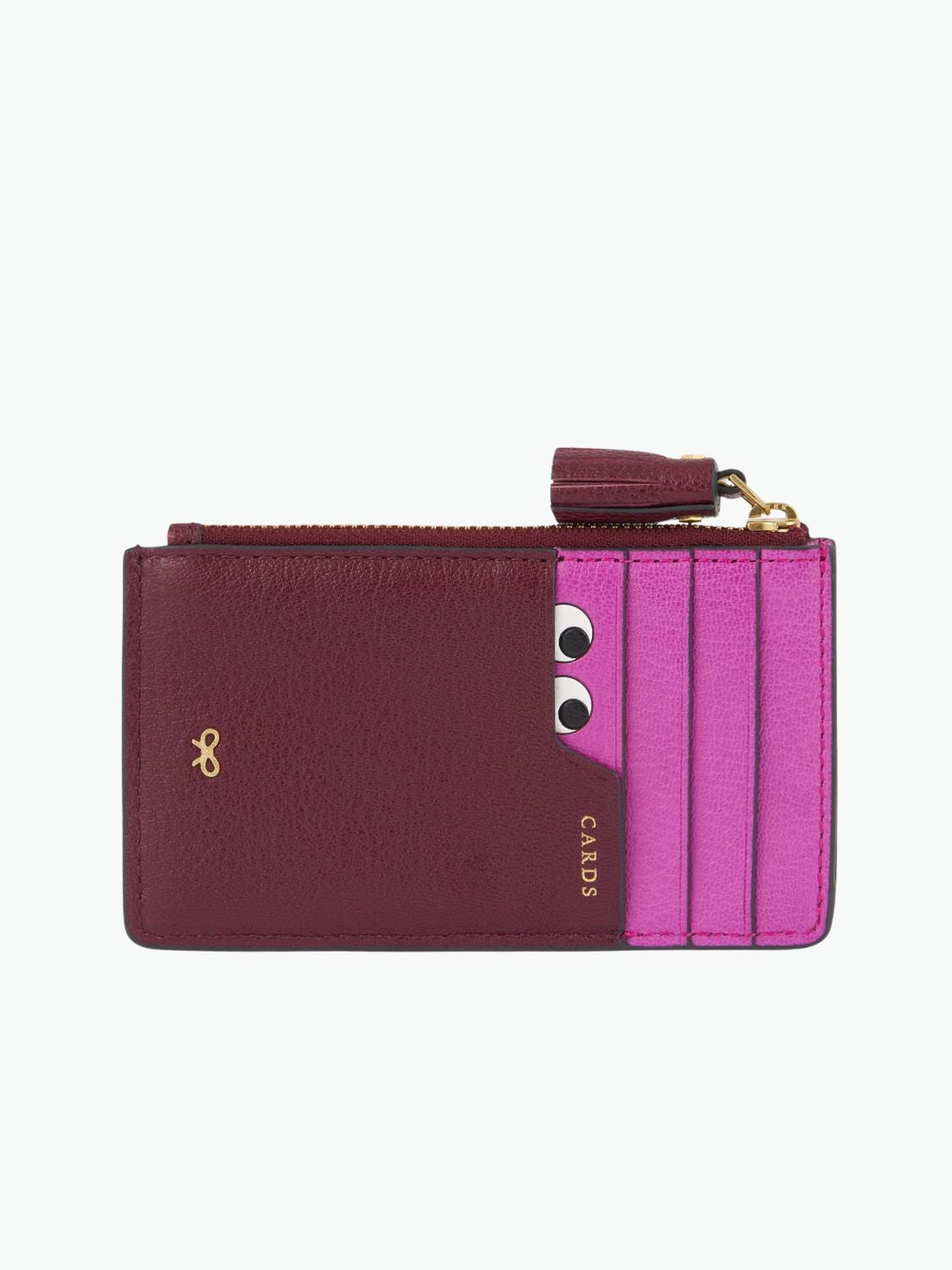Anya Hindmarch Peeping Eyes Zip Card Case Orchid Purple