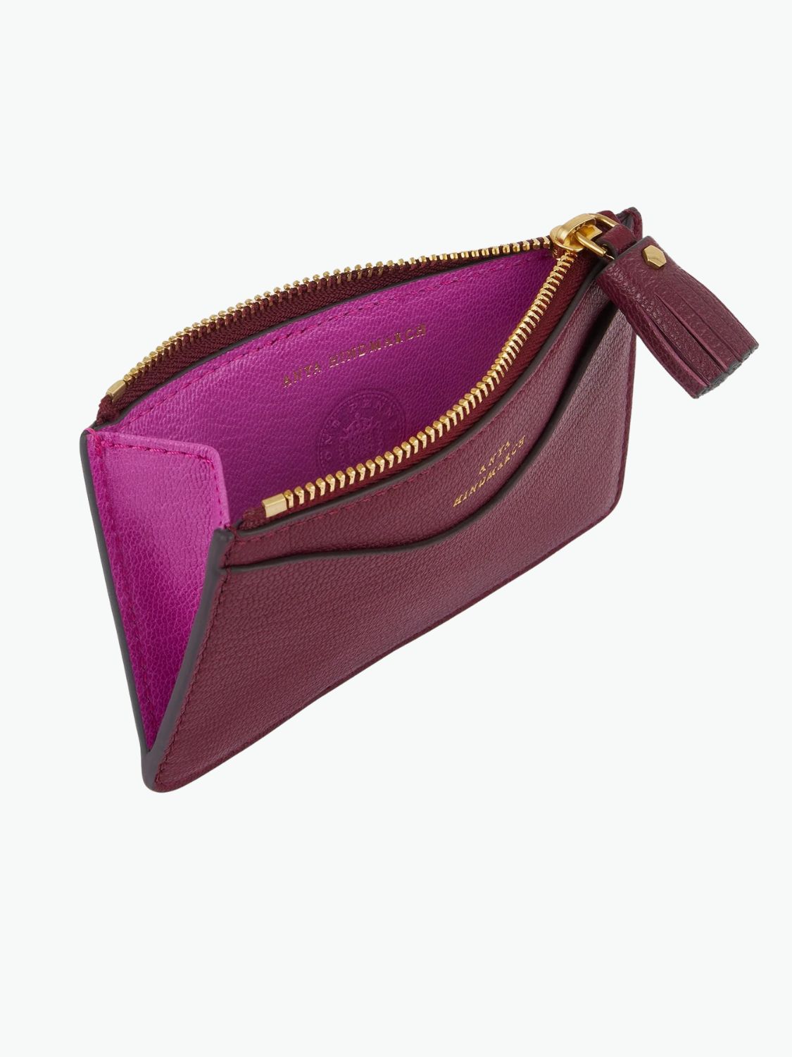 Anya Hindmarch Peeping Eyes Zip Card Case Orchid Purple
