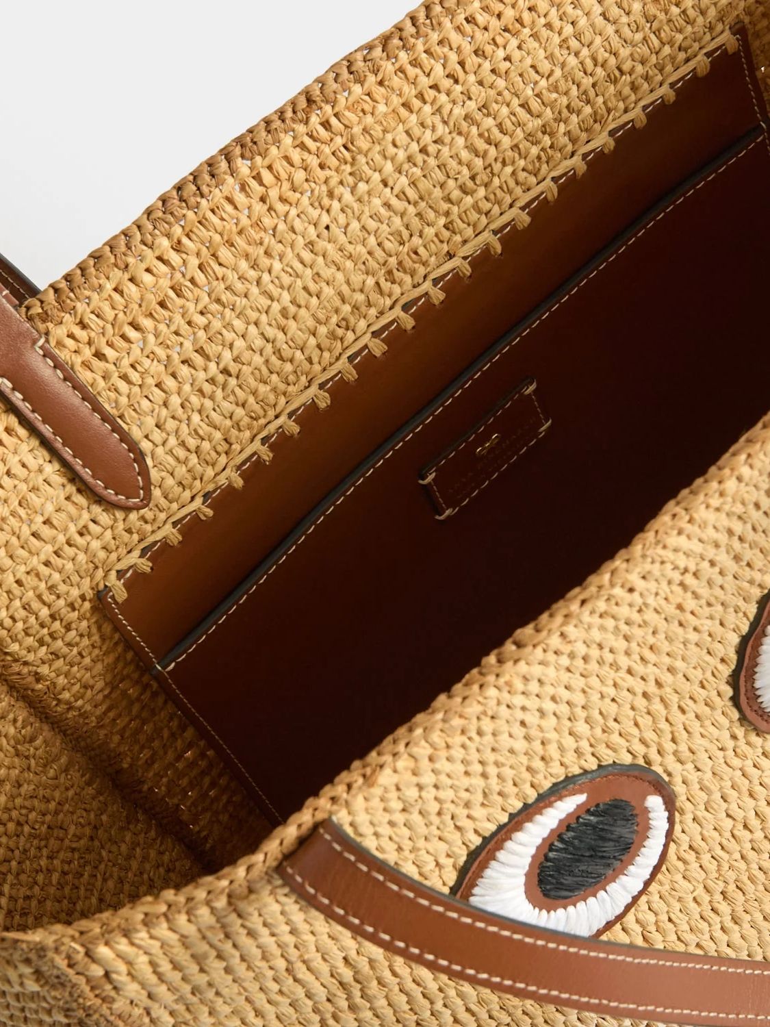 Τσάντα Tote Anya Hindmarch Raffia Eyes Tote