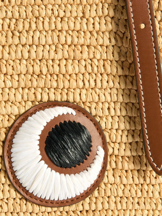 Τσάντα Tote Anya Hindmarch Raffia Eyes Tote