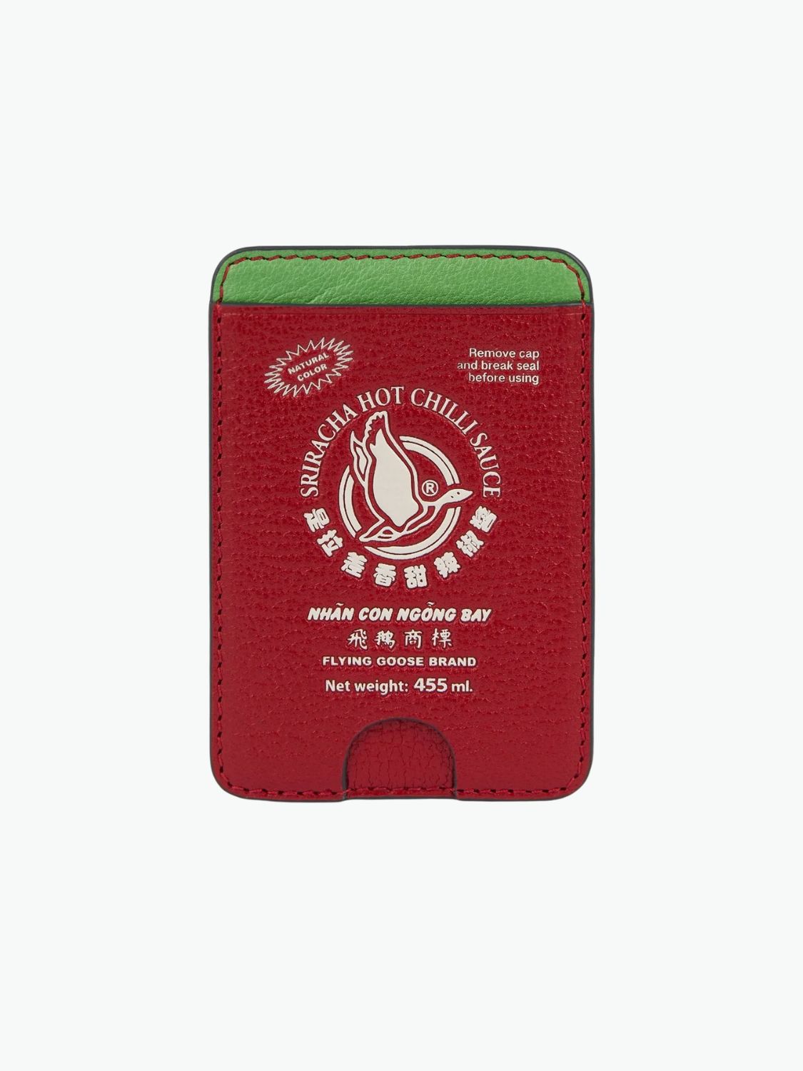 Anya Hindmarch Flying Goose Sriracha Magnetic Card Case