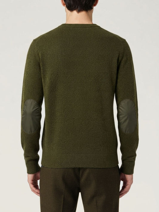 Aspesi Wool Crew Neck Sweater Military