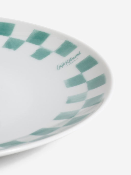 Maison Kitsune Cafe Kitsune Checkerboard Porcelain Dessert Plate
