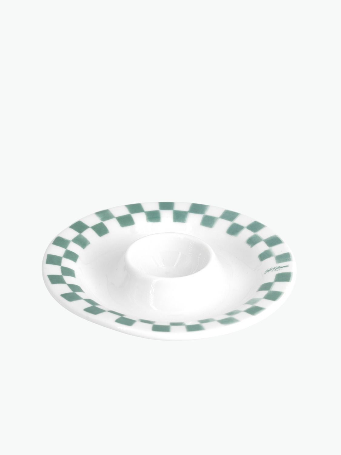 Maison Kitsune Cafe Kitsune Checkerboard Porcelain Egg Cup