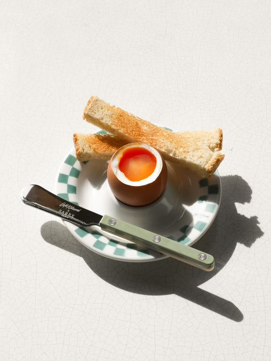 Maison Kitsune Cafe Kitsune Checkerboard Porcelain Egg Cup