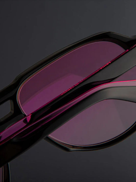 Cutler and Gross 9782 Aviator Sunglasses Black on Pink