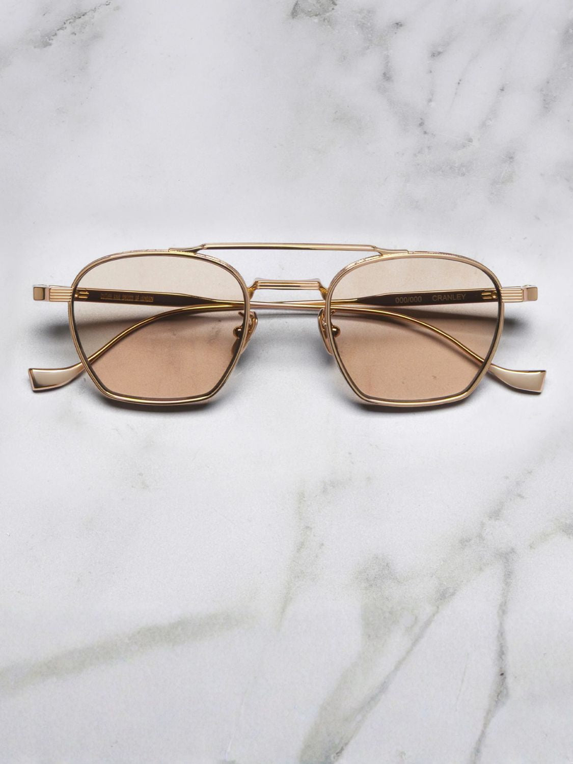 Cutler and Gross Cranley 1425 Aviator Sunglasses Jewel Gold