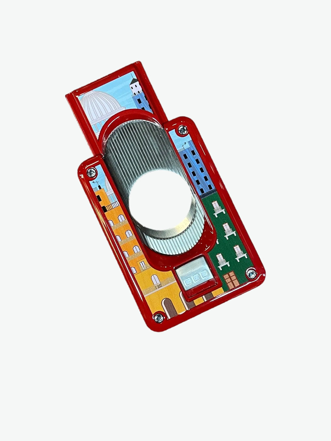 Elie Bleu Cuban Flag Double Blade Cigar Cutter