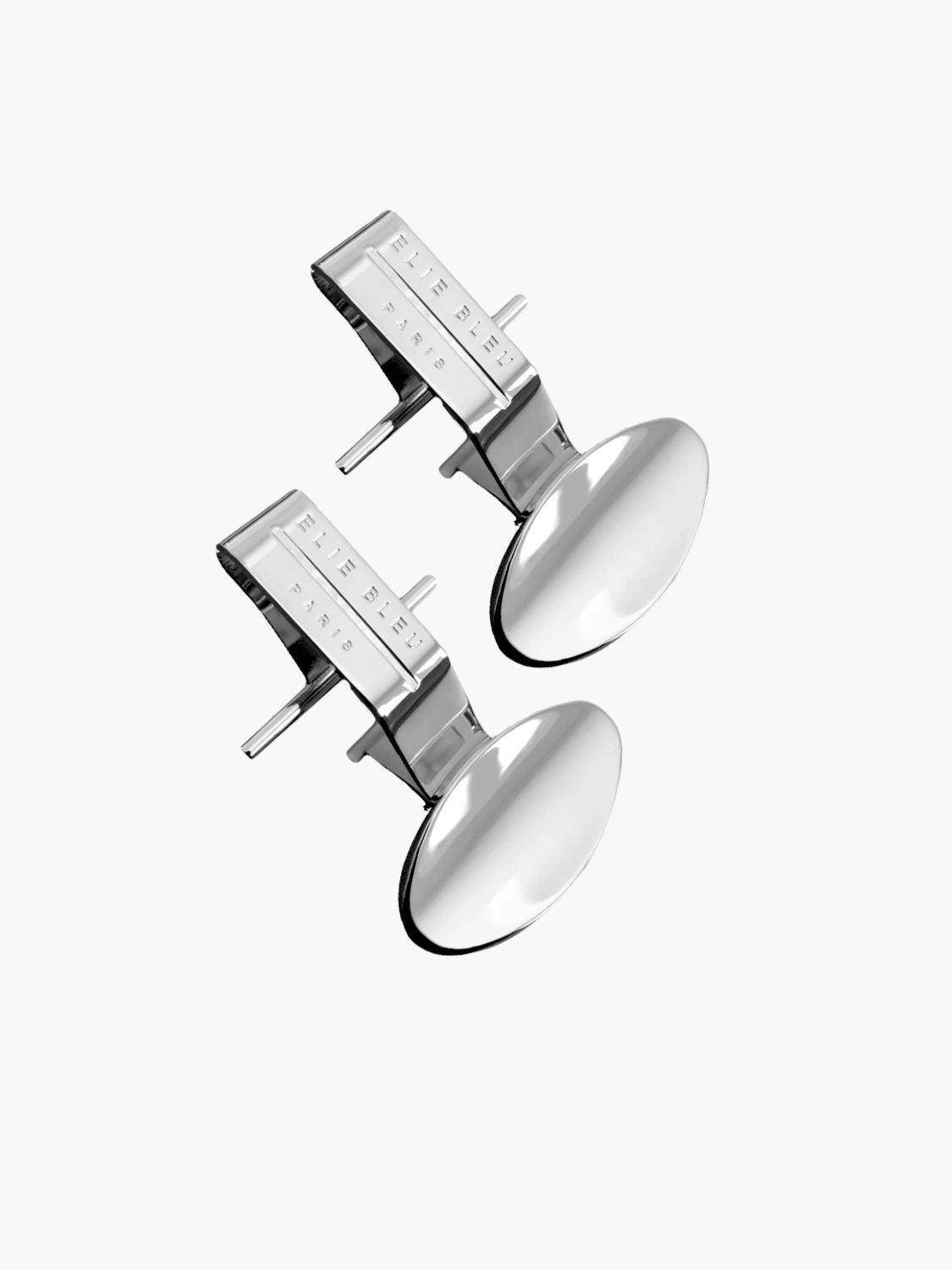 Elie Bleu Pair of Bridges for Porcelain Ashtray Silver