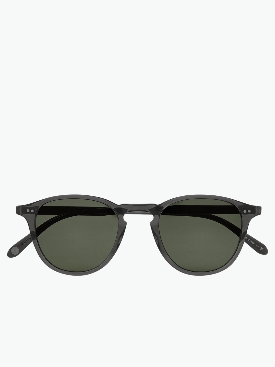 Garrett Leight Hampton Sun Black Glass Acetate Sunglasses