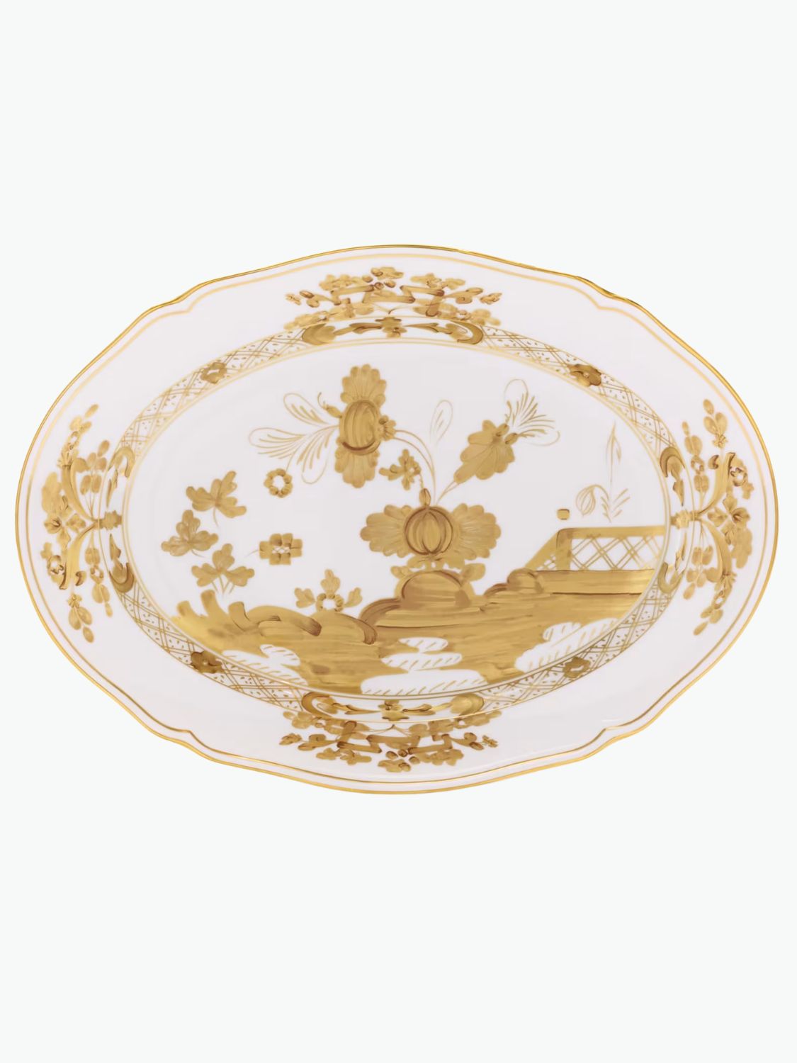 Ginori 1735 Large Oval Platter Oriente Italiano Aurum