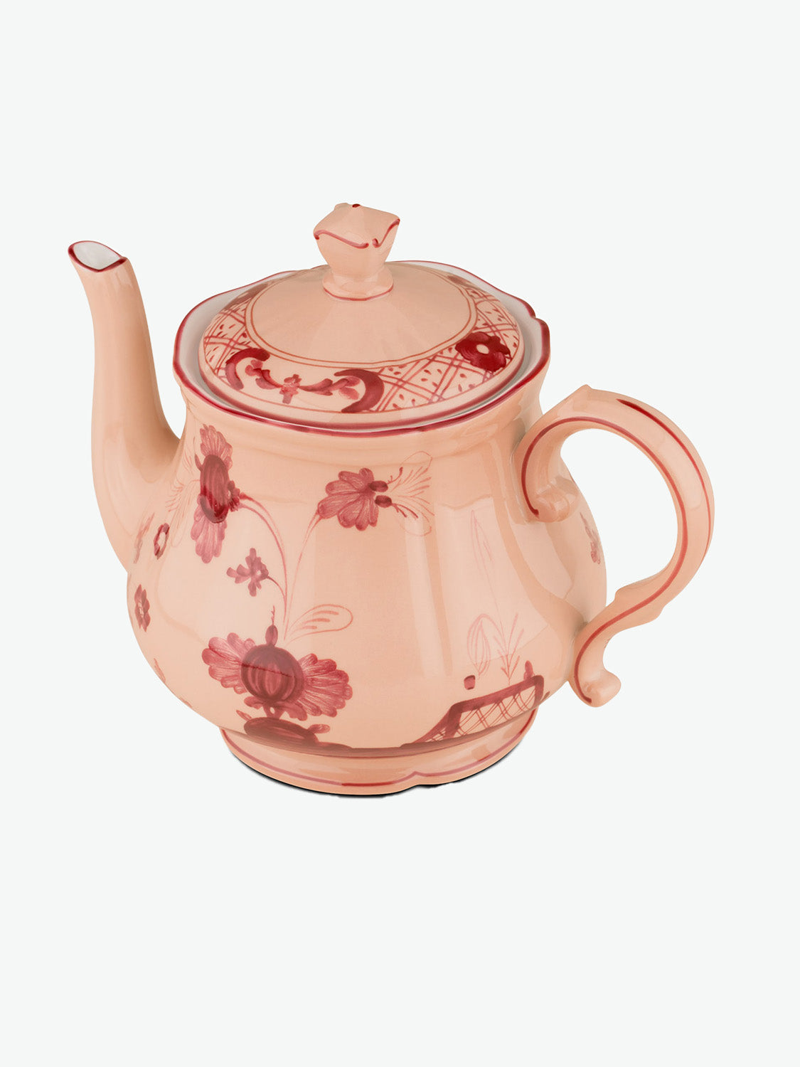 Ginori 1735 Teapot Oriente Italiano Vermiglio