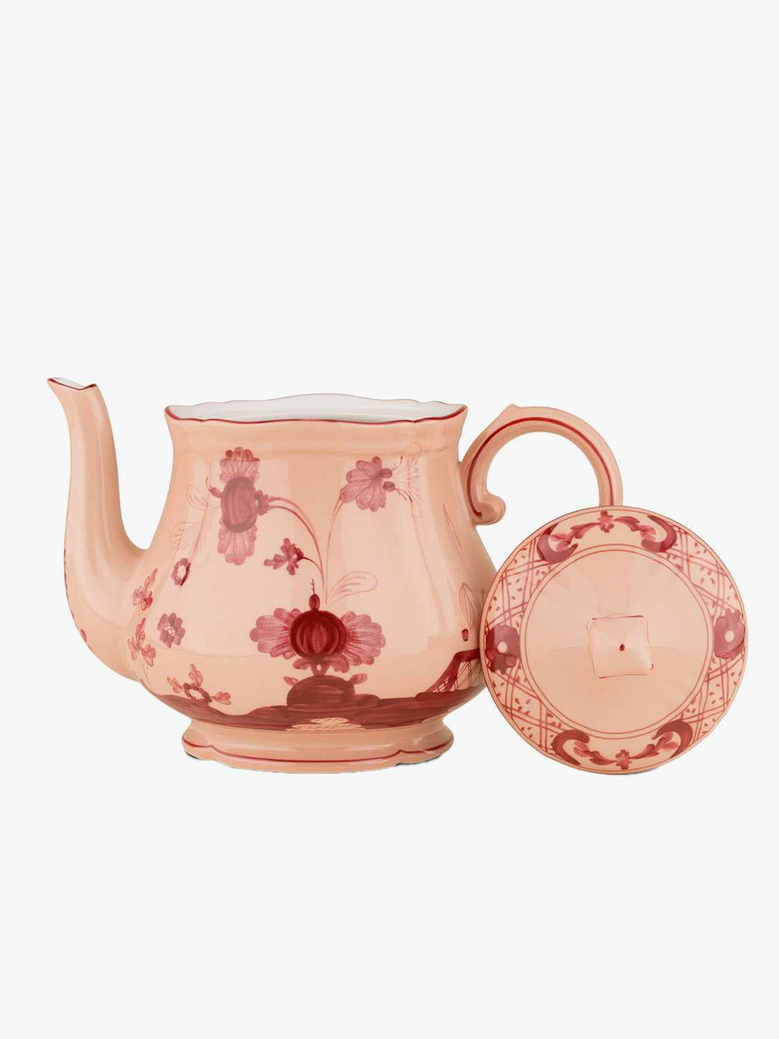 Ginori 1735 Teapot Oriente Italiano Vermiglio