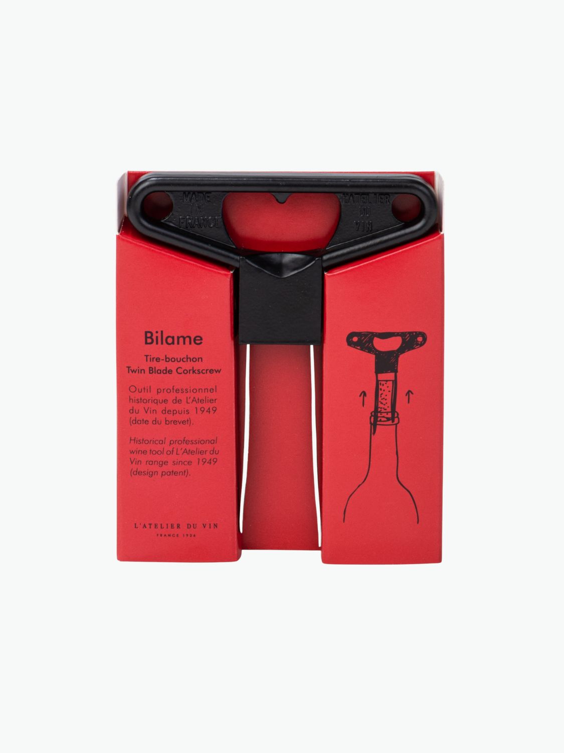 L' Atelier Du Vin Bilame Corkscrew Black Metal