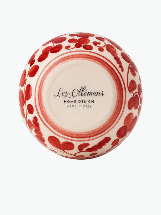 Les Ottomans Hand-Painted Christmas Ball Red
