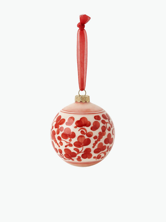 Χριστουγεννιάτικη Διακοσμητική Μπάλα Les Ottomans Hand-Painted Christmas Bauble Red Small