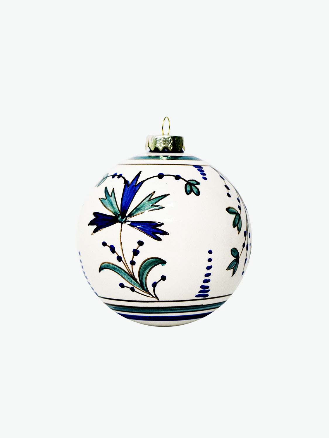 Χριστουγεννιάτικη Διακοσμητική Μπάλα Les Ottomans Hand-Painted Christmas Bauble Flowers Small 