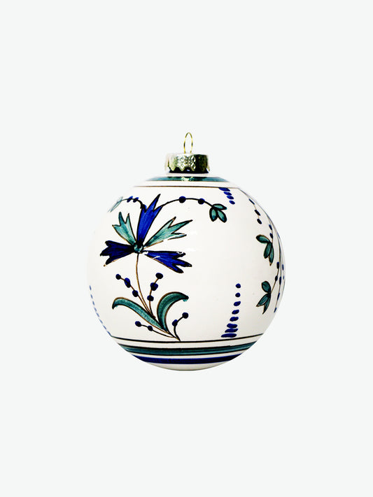 Χριστουγεννιάτικη Διακοσμητική Μπάλα Les Ottomans Hand-Painted Christmas Bauble Flowers Small 