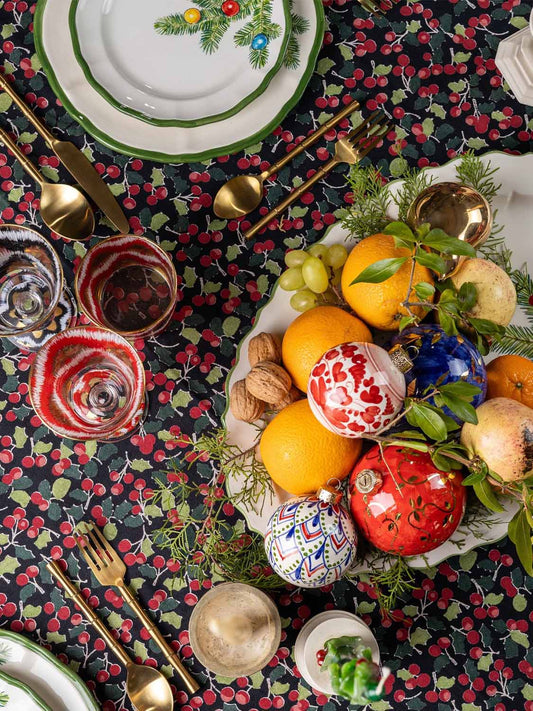 Χριστουγεννιάτικη Διακοσμητική Μπάλα Les Ottomans Hand-Painted Christmas Bauble Red Small