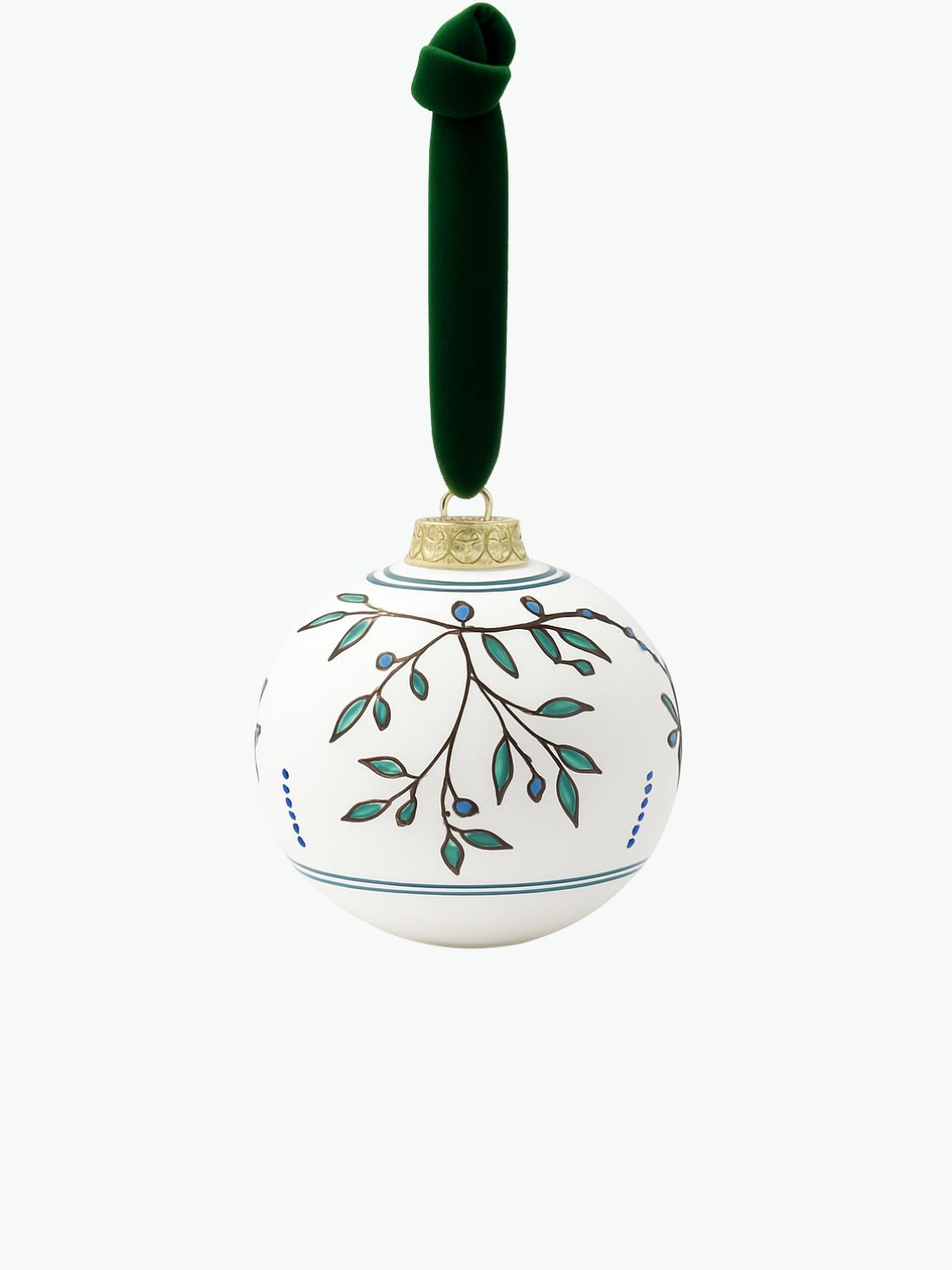 Χριστουγεννιάτικη Διακοσμητική Μπάλα Les Ottomans Hand-Painted Christmas Ball Flowers Large