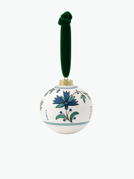 Χριστουγεννιάτικη Διακοσμητική Μπάλα Les Ottomans Hand-Painted Christmas Bauble Flowers Small