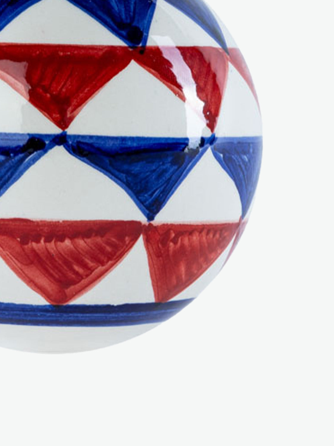 Χριστουγεννιάτικη Διακοσμητική Μπάλα Les Ottomans Christmas Ceramic Ball Multicolour Triangles 10cm