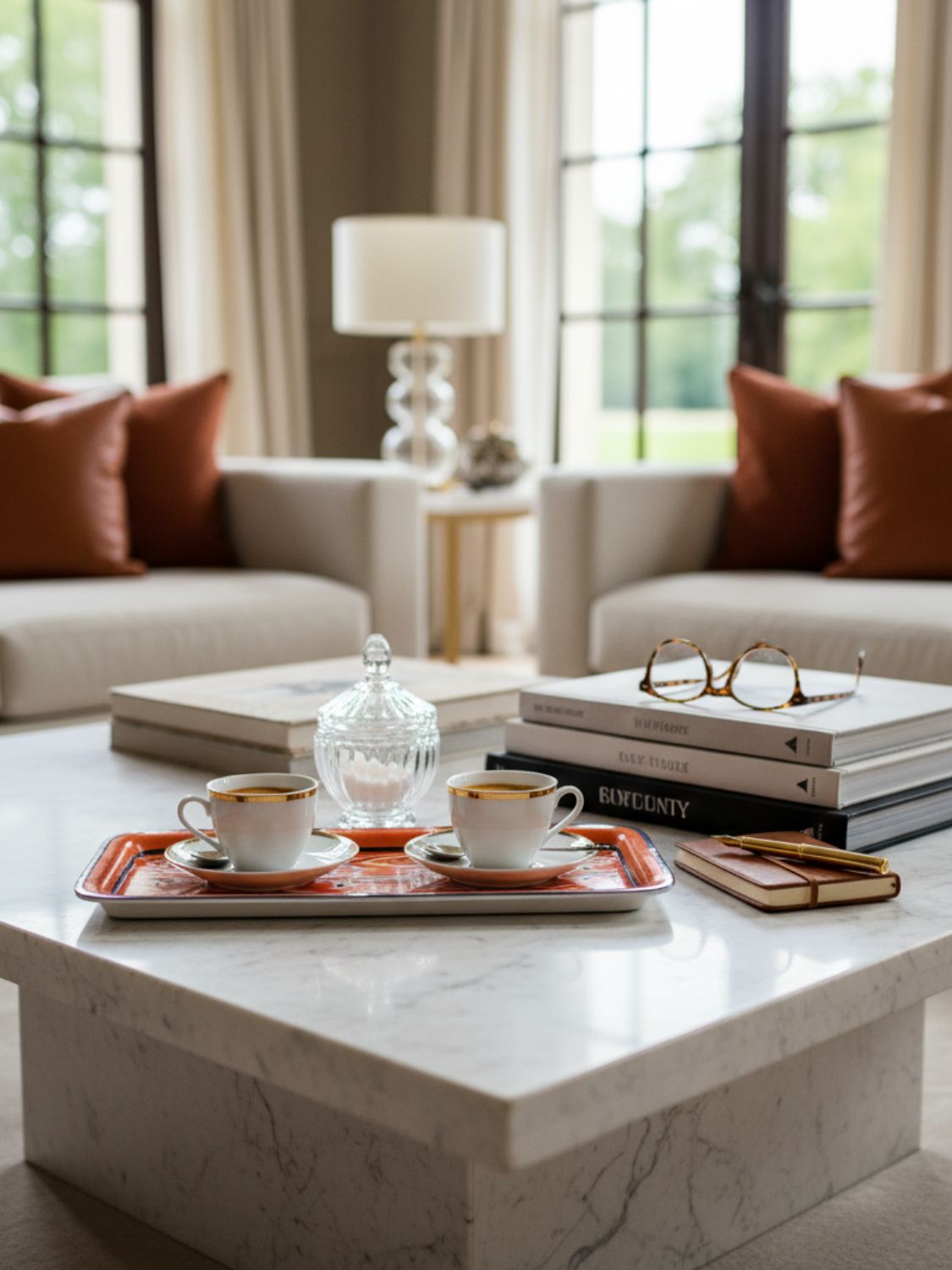 Δίσκος Les Ottomans Iron Tray Ikat Red