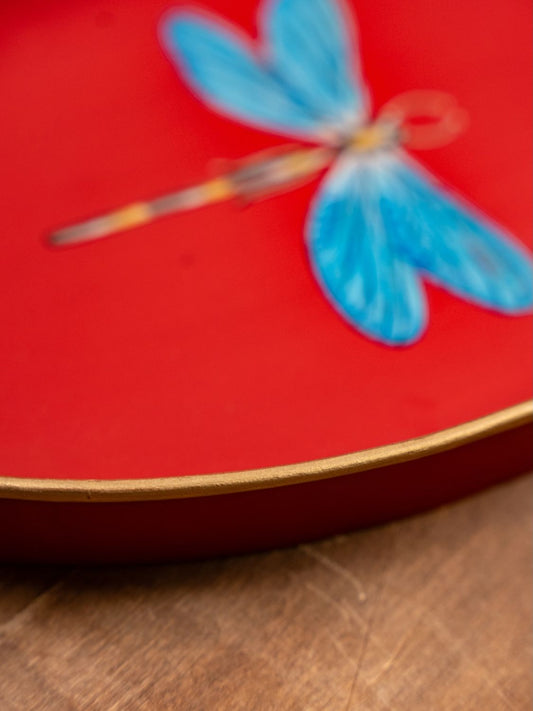 Les Ottomans Libellula Hand-Painted Tray